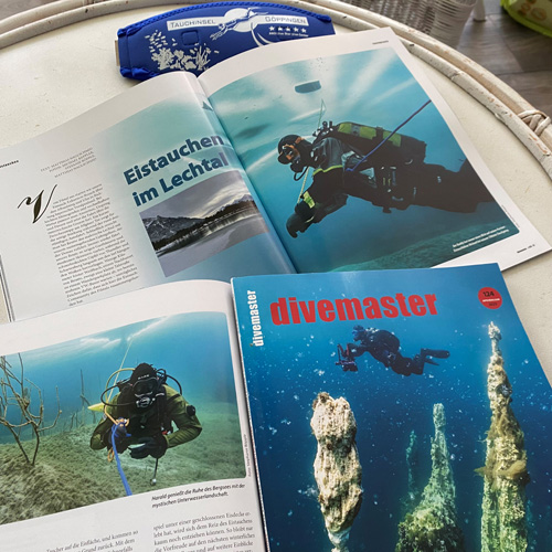 Divemaster Zeitschrift Eistauchen mit der Tauchinsel Göppingen