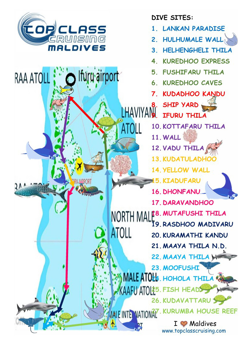Karte Malediven Safari Nord 2025